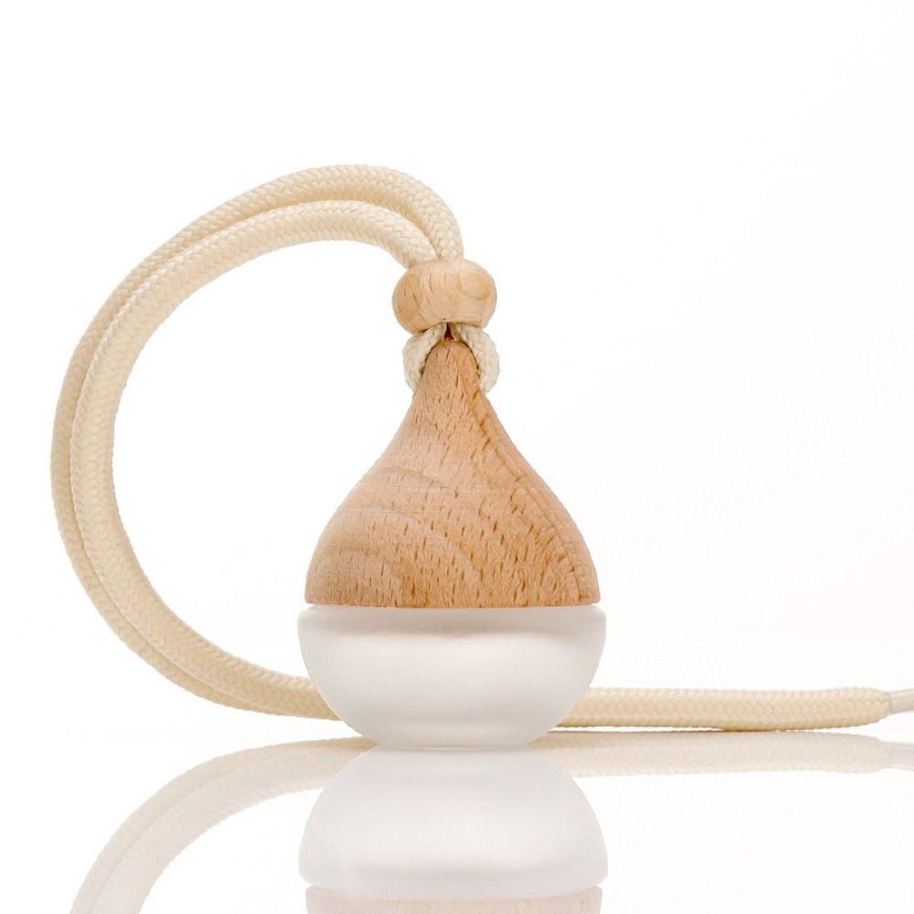 8 мл Пустой Подвеска Автопарфюм Матовые Мини Флаконы для Духов с Деревянной Крышкой Матовый Стеклянный Флакон Контейнер для Эфирного Масла Портативный