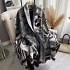 Warm Winter Scarf for Women Luxury Floral Pashmina Shawls Thick Cashmere Blanket Chunky Stoles Lady Elegant Poncho Bufanda