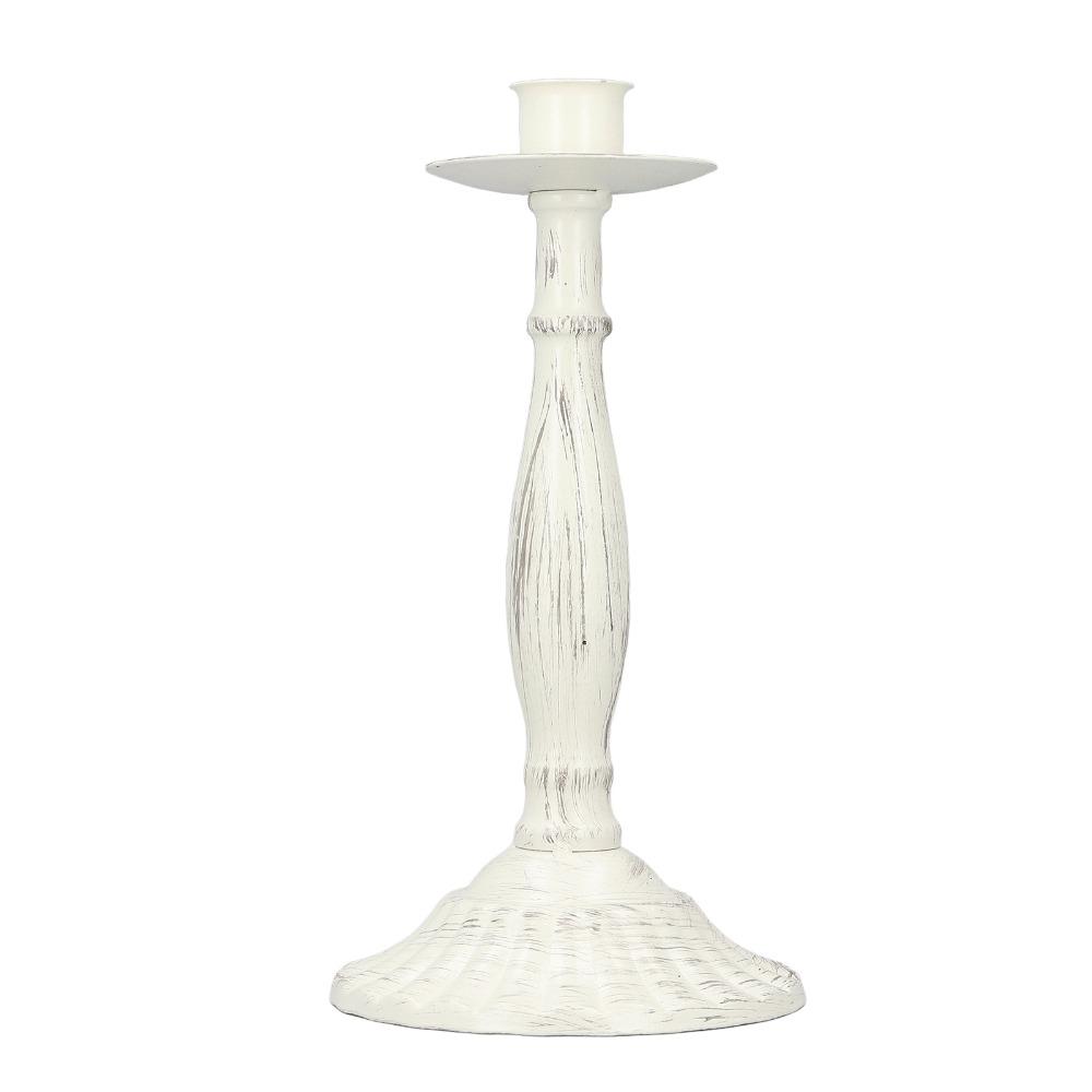 Iron European Style Candle Stand White Decorative Candle Ornament Hotel & Club Layout