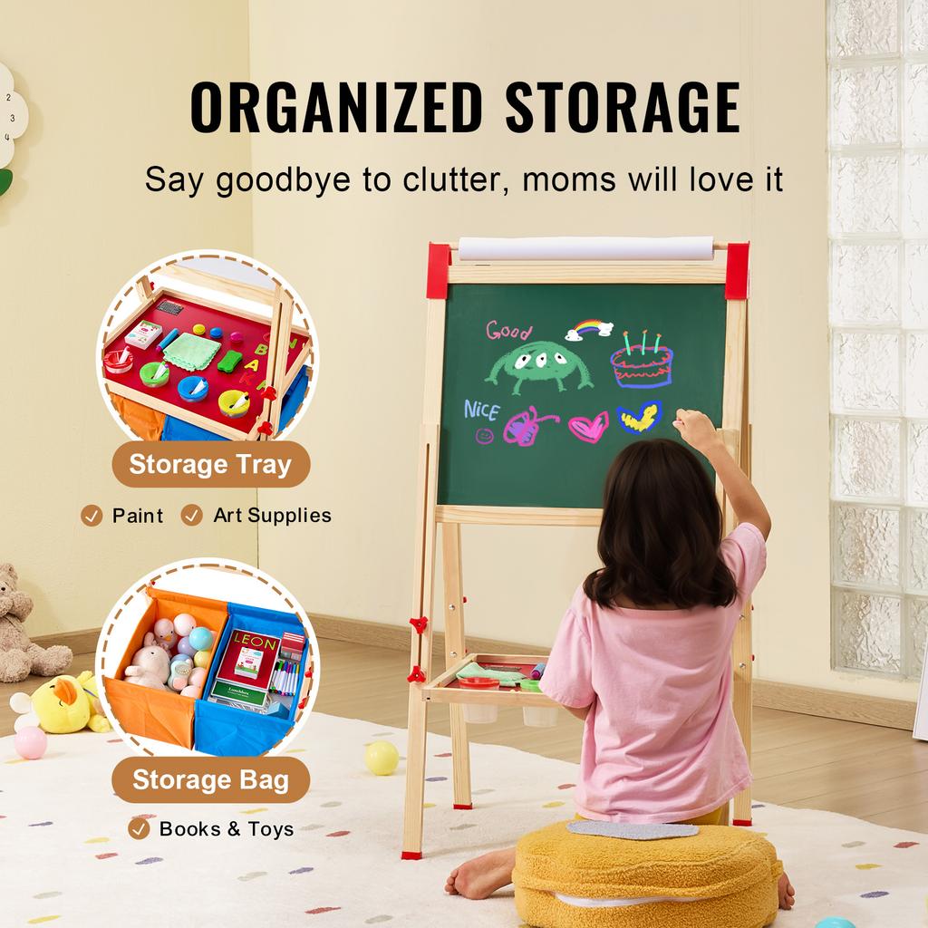 SucceBuy Children Magnetic Drawing Board Word Pad Baby Color Graffiti Standing Art Easel Educational Drawing Toys for Kids Girl