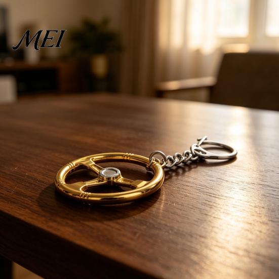Steering Wheel Keychain for Backpacks, Metal Car Key Ring Holder Holder, Decorative Handbag Charm Pendant Lovers Alloy