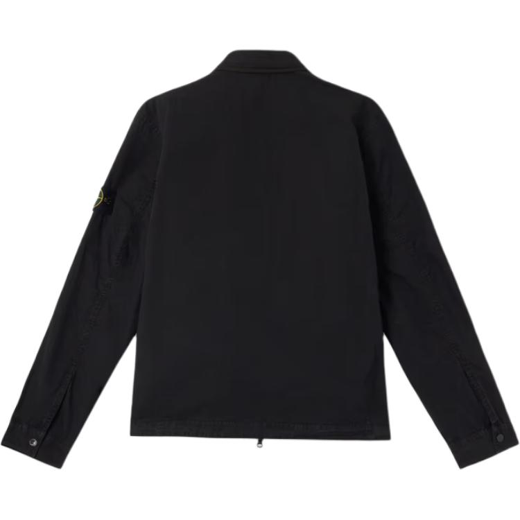 STONE ISLAND Поношенная куртка с молнией для мужчин, черная K1S1512000-32S00WN-V0129