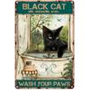 Fmcmly I Do What I Want Funny Black Cat Decor Tin Signs Cute Cat Personalized Metal Poster Wall Art Decor Sign for Home Bathroom Garden Restroom