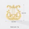 Pinkdudu Fashion Classical Elegant Harp Brooch Romantic Luxury Music Art Creative Brooch Pins for Women Jewelry Gifts PD1269