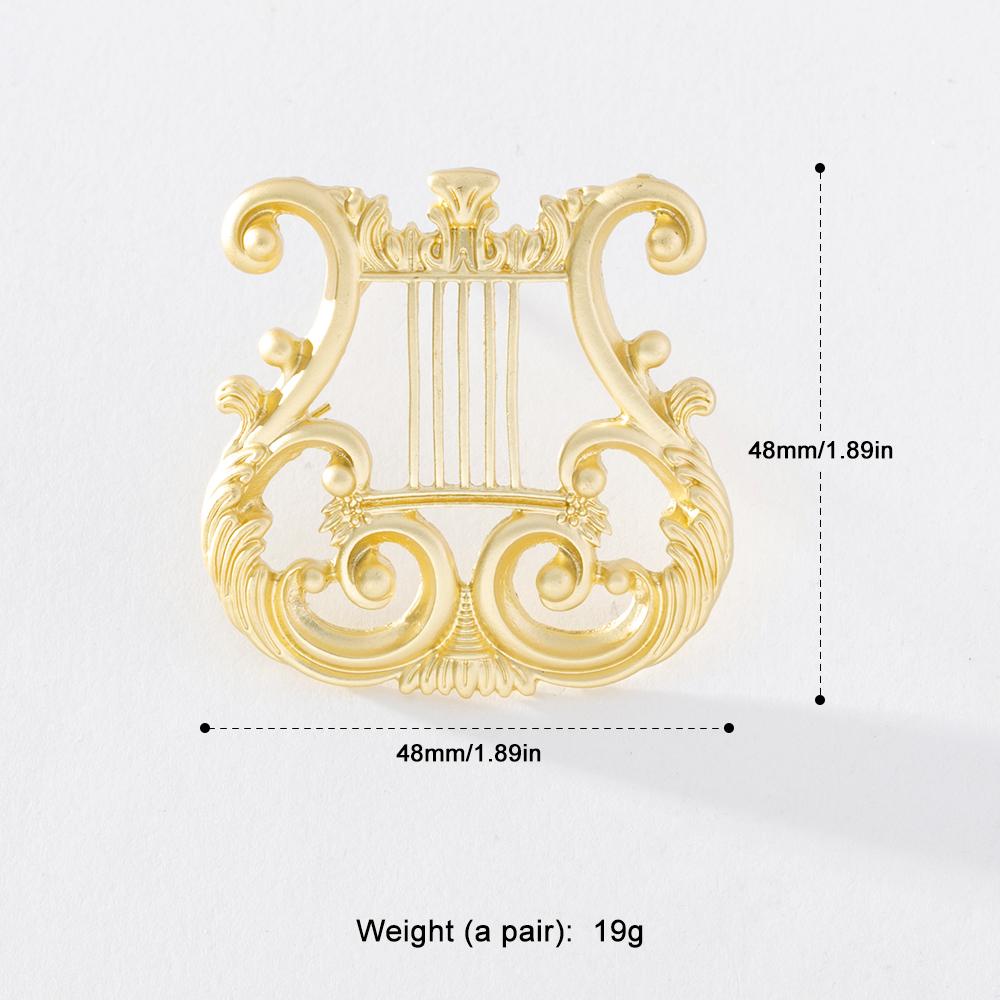 Pinkdudu Fashion Classical Elegant Harp Brooch Romantic Luxury Music Art Creative Brooch Pins for Women Jewelry Gifts PD1269