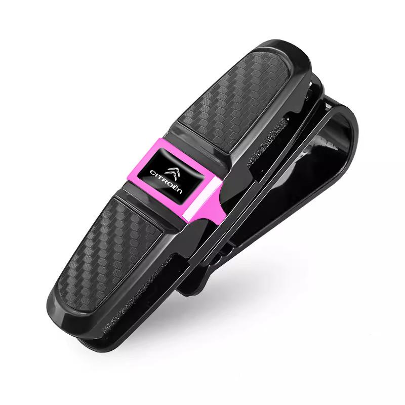 TCJH7 Car Sun Visor Glasses Clip Ticket Card Storage Clamp For Citroen C3 C5 Aircross C5X C4 Cactus Picasso e-C3 e-C4 C1 C-Crosser C6