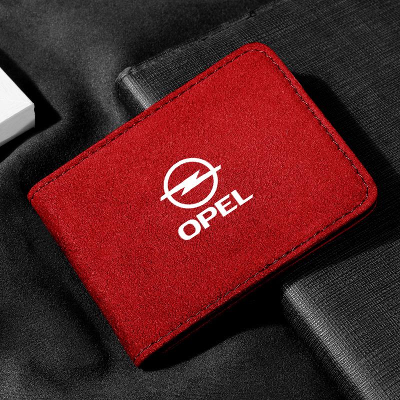 Car Driver License Wallet Holder Business Credit Card Cover Purse Bag For Opel Corsa Astra Insignia Vectra Zafira Meriva Mokka