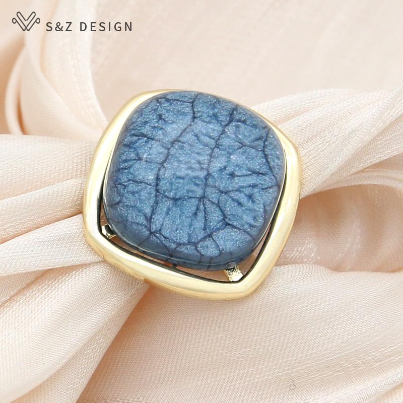 Модные квадратные кольца из смолы цвета шампанского, золотого цвета для женщин и девочек, свадебная вечеринка, простые индивидуальные ювелирные изделия, подарок