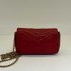 [Pre-Owned] GG Marmont Vintage Metal Logo Quilted Leather Mini Shoulder Bag - Very Good #MTI5ZK