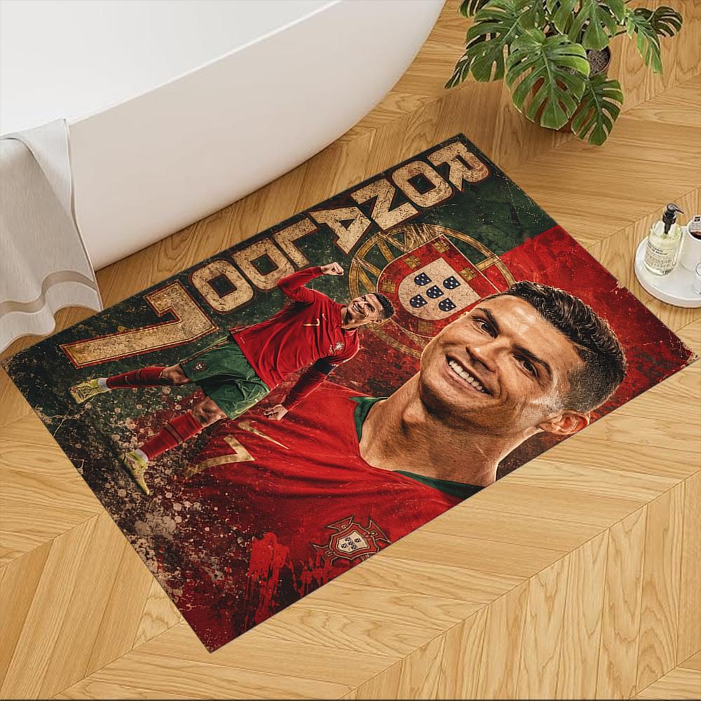 Cristiano Ronaldo Floor Rug Office Rug Perfect for Hallway Playrooms Study room Dining Room Anti-slip Rug Decorate Offices