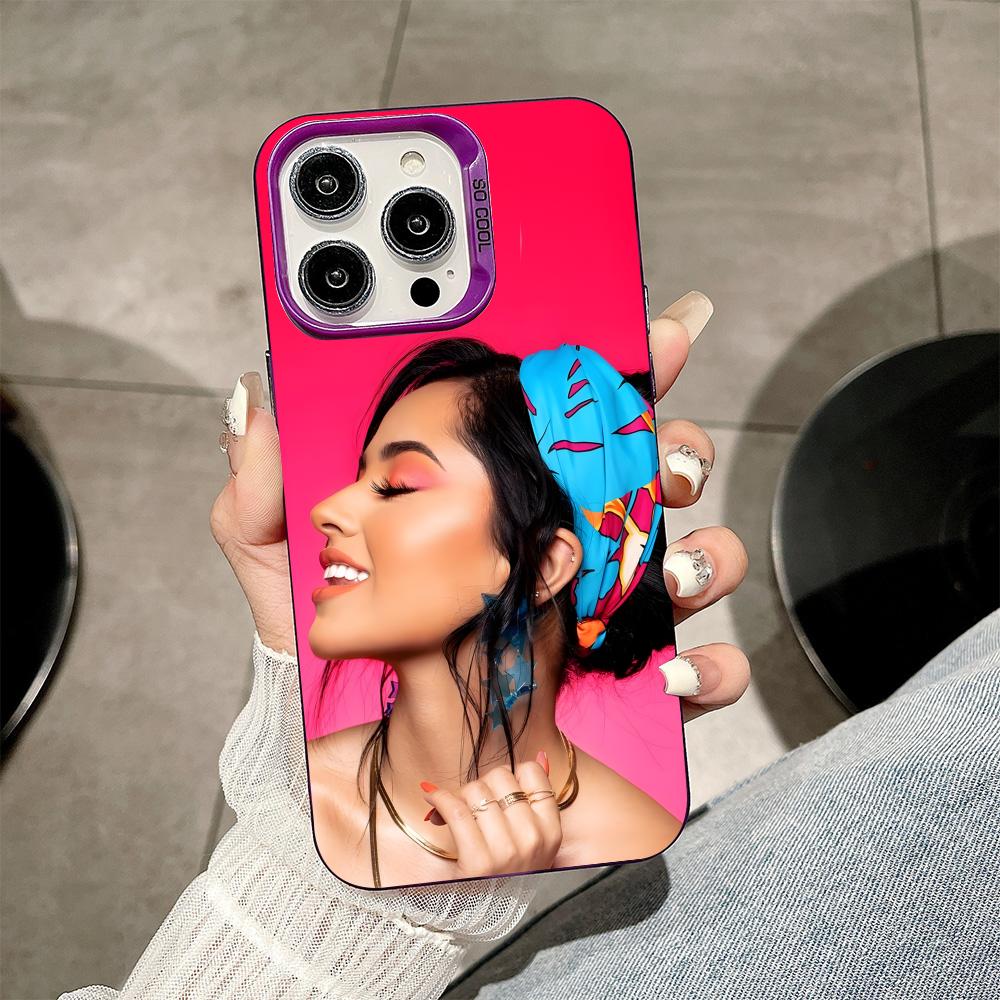 Модный фиолетовый полупрозрачный чехол для мобильного телефона Becky G для iPhone 17 16 15 14 13 12 11 X XR XS Air Pro Max Plus Цветная крышка