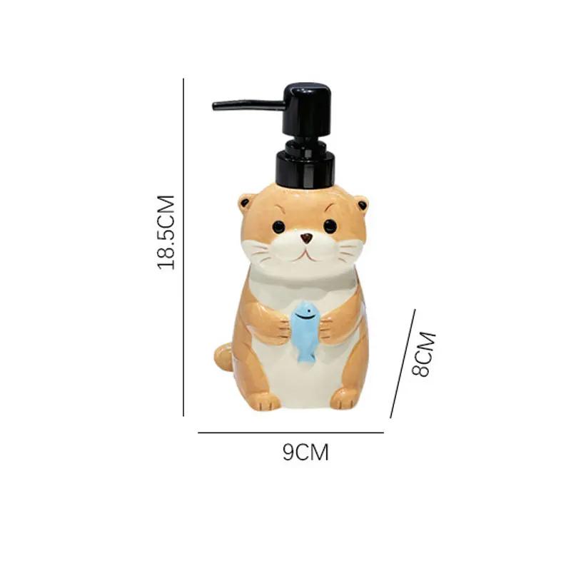 380ml Creative Animal Soap Dispenser Household Toilet Hand Wash Dispenser Split Bottle Ceramic Press lotion Split Bottle