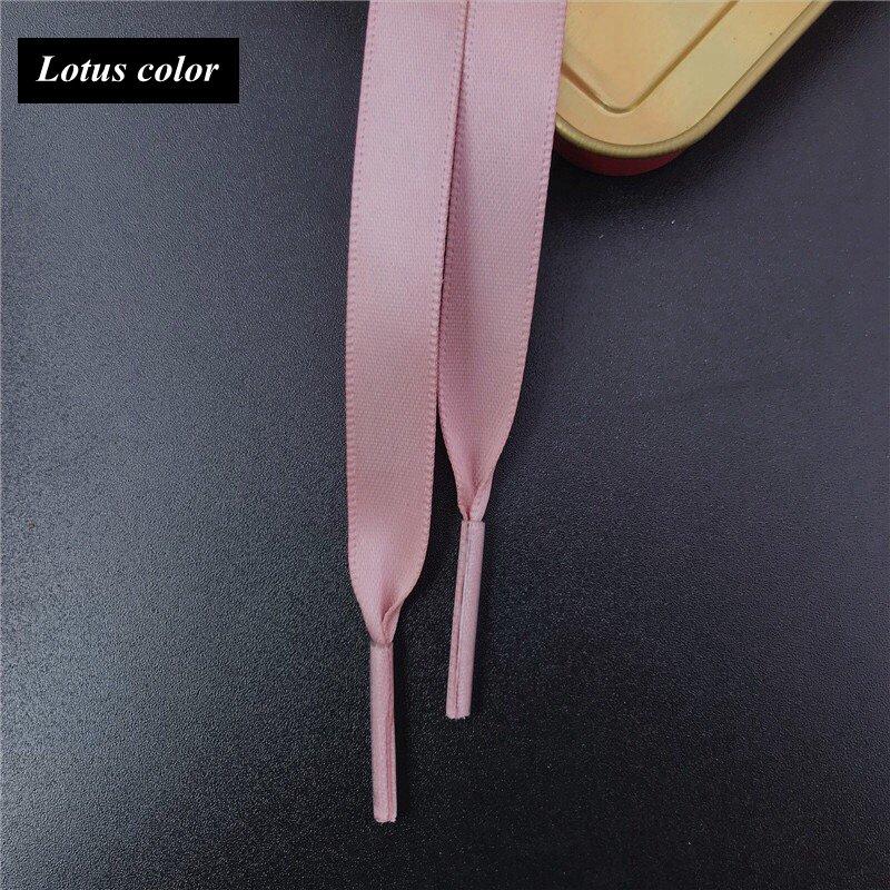 Silk Shoe Laces Satin Ribbon Flat Shoelaces Women Sneakers Shoelace Boots Laces for Shoes Length 80CM 100CM 120CM 150CM
