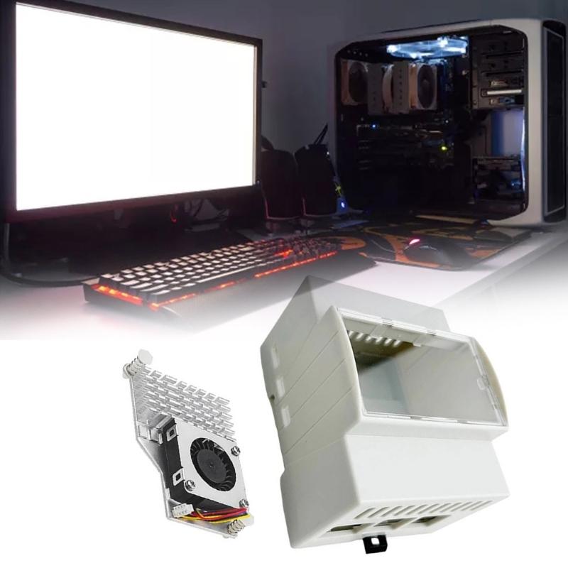 Прочный корпус из АБС-пластика для платы RPI5, крышка для DIN-рейки, идеально подходит, опциональный активный охлаждающий вентилятор