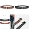 Elegant Pu Leather Alphabet Belt With Metal Buckle For Womens Dress Attire