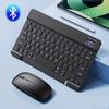 10-дюймовая беспроводная Bluetooth-клавиатура, перезаряжаемая, для мобильных телефонов, планшета. Русская, испанская, французская, AZERT. Для Android, iOS, Windows
