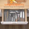 Expandable Cutlery Drawer Organizer Adjustable Kitchen Utensil Tray Compartment Flatware Storage Divider For Spoons Forks Knives