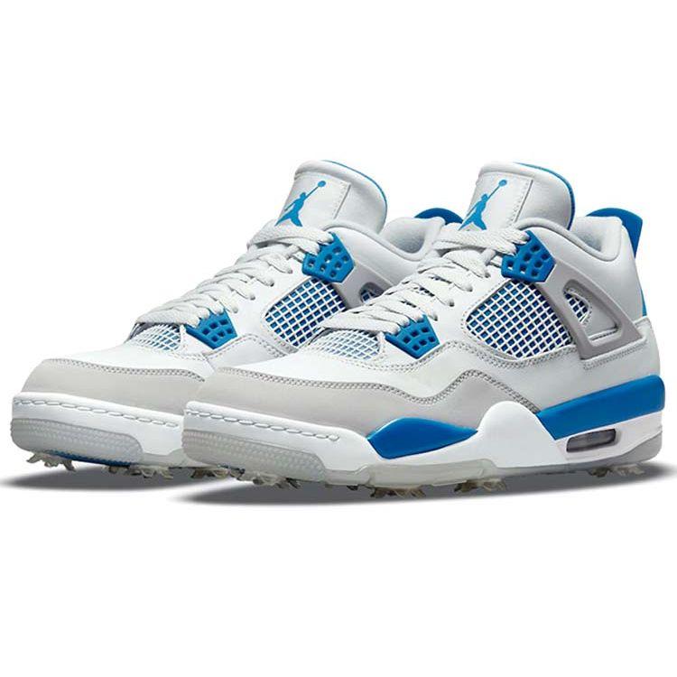 Кроссовки унисекс Air Jordan 4 Golf в стиле милитари синие, белые, нейтрально-серые, черные CU9981-101