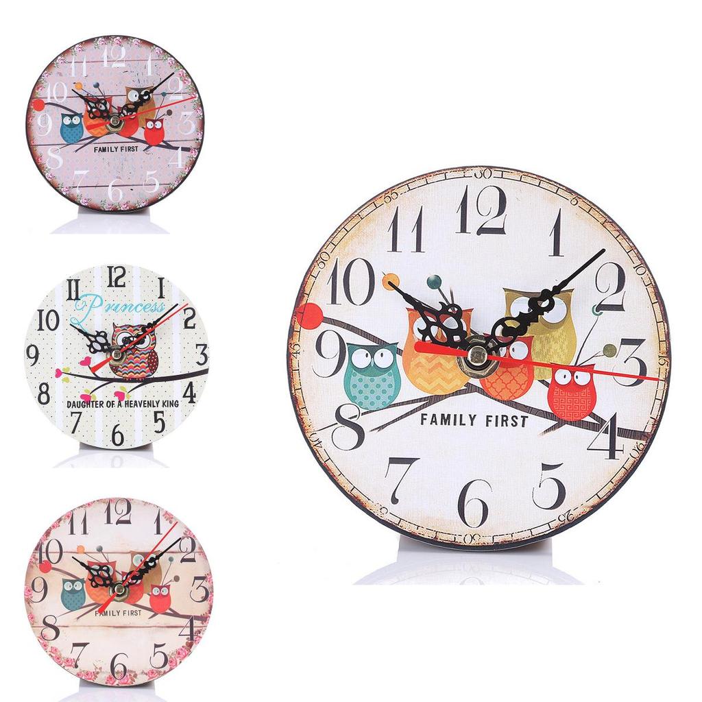 Очаровательные настенные часы с мультяшным изображением совы, белки и дерева для дома, детской комнаты, декора