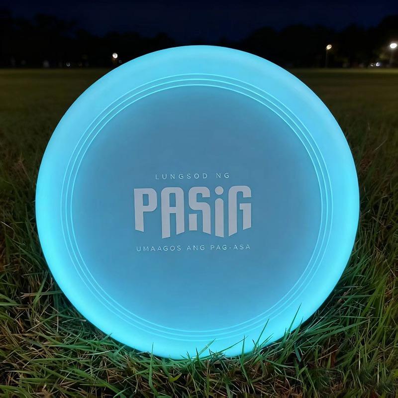 Glow in the Dark Dog Frisbee, Soft Fluorescent Flying Disc for Outdoor Training, Durable Bite Resistant Toy for Dogs 20cm
