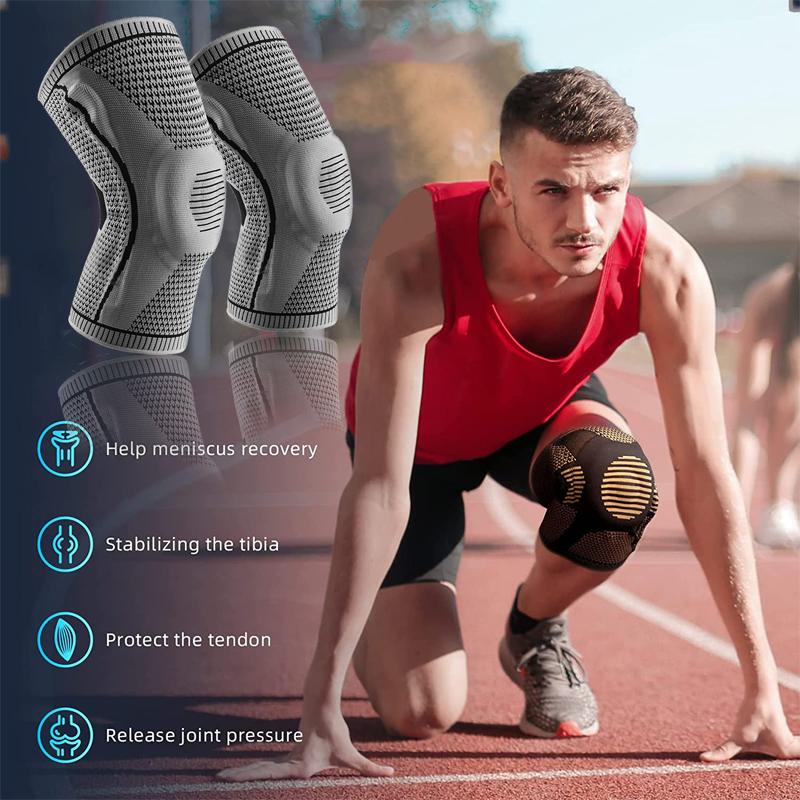 Силиконовые наколенники Спортивные наколенники от боли при артрозе Медицинский бандаж Мужская защита Женские суставы Спортивная безопасность Фитнес-тело