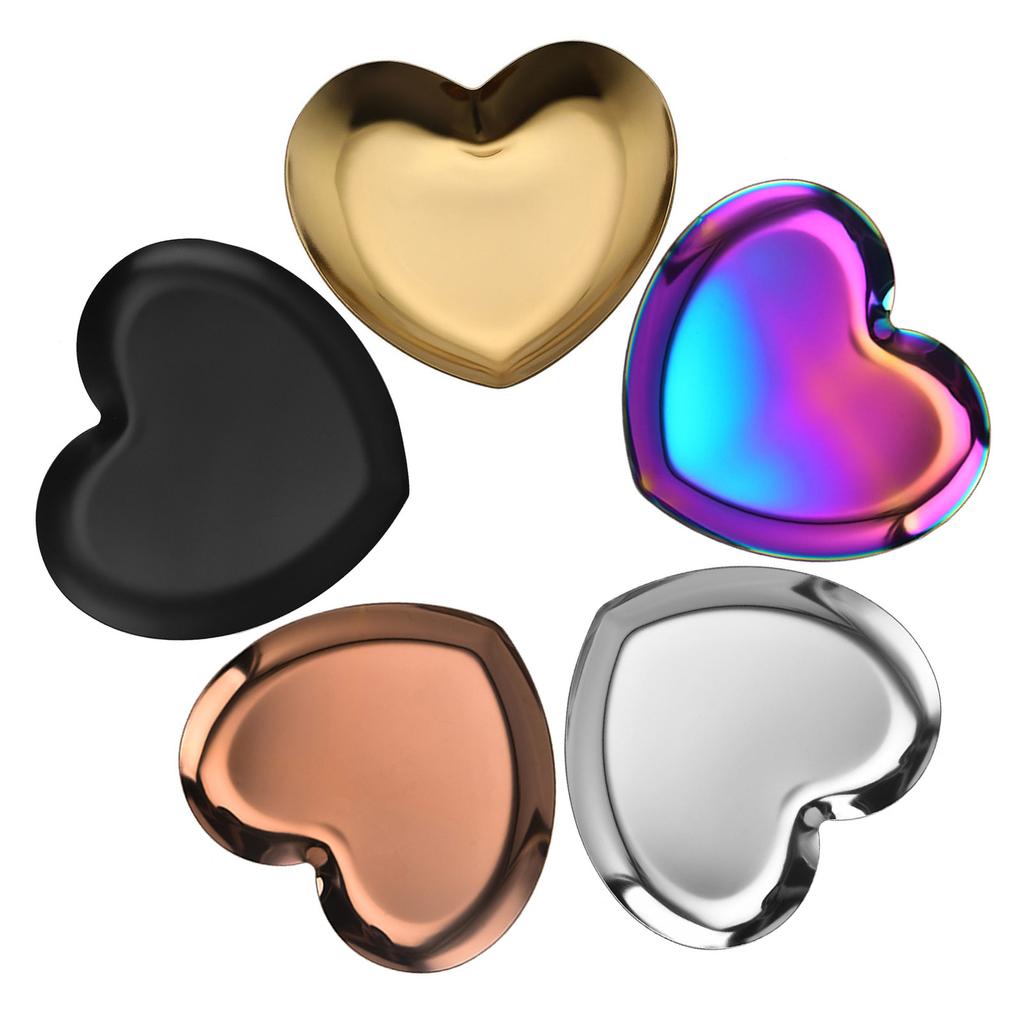 Подставка для украшений в форме сердца, подставка для ключей из нержавеющей стали, держатель для колец, органайзер для мелочей, подставка для тарелок и безделушек