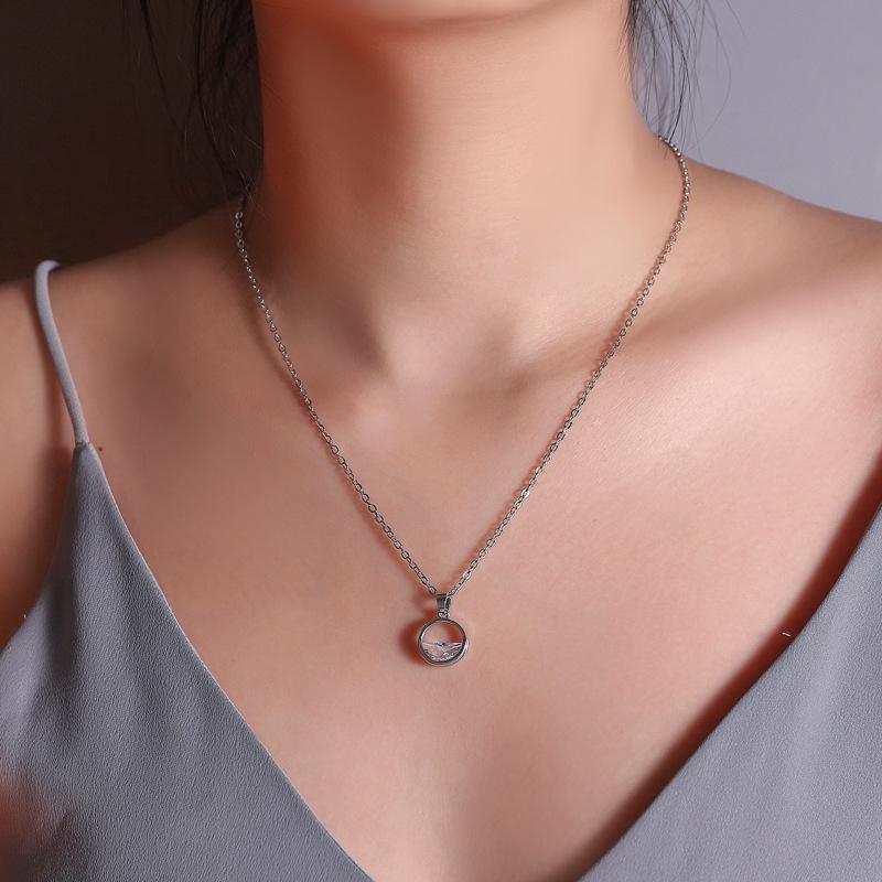 Корейское циркониевое пружинное колье и набор серег-полуколец – стиль Douyin