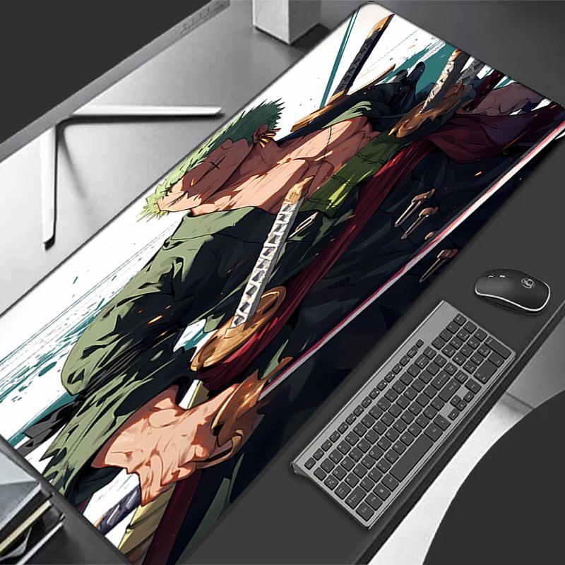 One Piece Zoro Theme Premium Non-slip Mouse Pad with Stitched Edges,Durable Rubber Material,for Desktop & Gaming Great Gifts