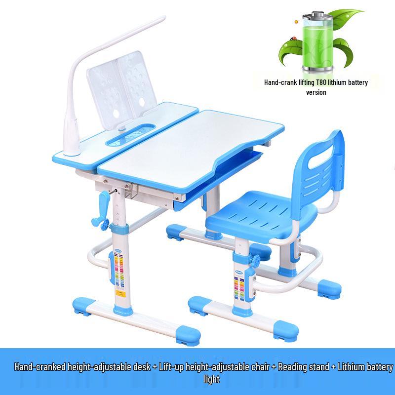 Tongben Shi 80 см Детский регулируемый комплект стол и стул для учебы с защитой осанки и зрения