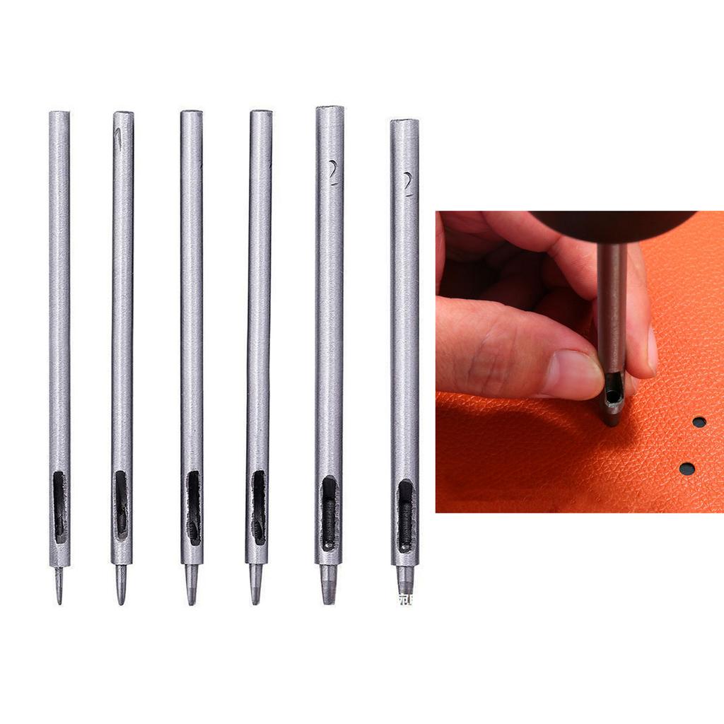 Round Steel Hollow Puncher 0.5mm To 4mm Leather Hole Punch Tool Leather Craft Hollow Hole Punch Cutter Tools for Leather