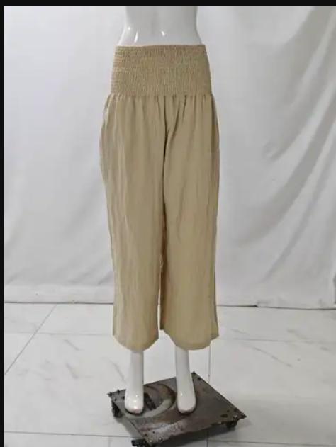 Женские широкие брюки Летние повседневные свободные брюки с девятью точками