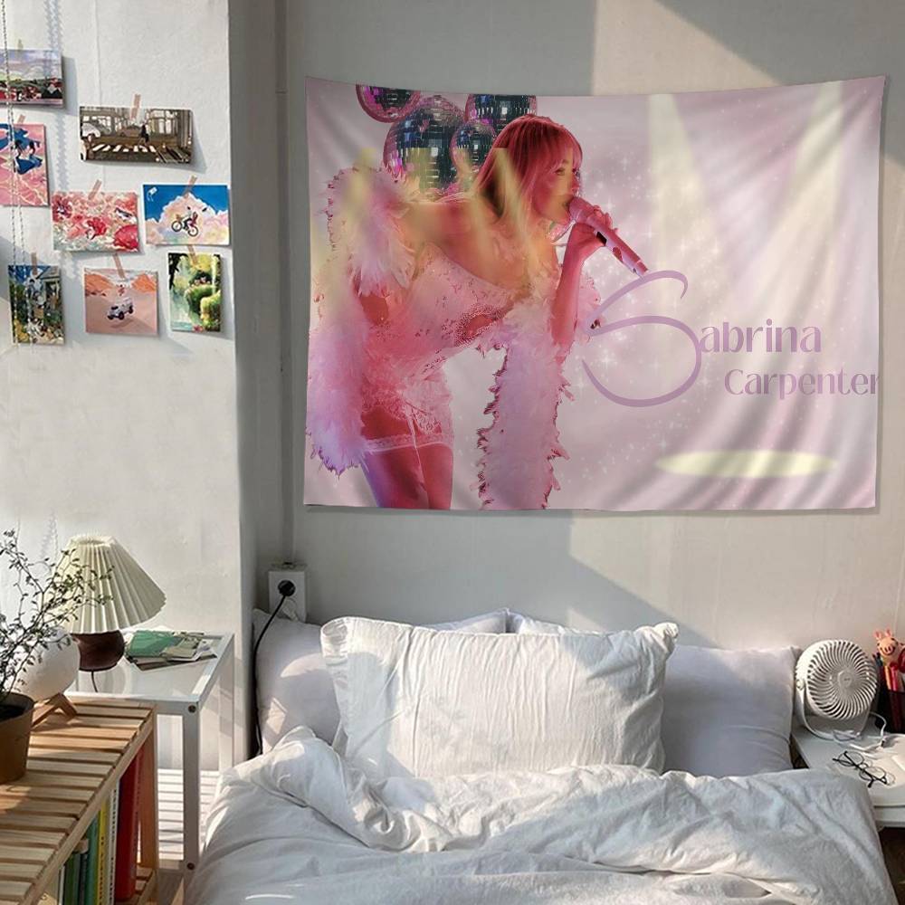 Singer SSabrina CCarpenter Chart Tapestry Art Science Fiction Room Home Decor Cheap Hippie Wall Hanging