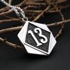 Панк Винтаж Подвески с Счастливым Числом Ожерелья Для Мужчин Женщин 316L Нержавеющая Сталь Рок Хип Хоп Ювелирные Изделия Подарки Дропшиппинг