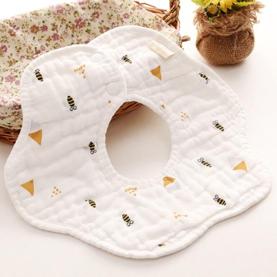 Saliva Towel Watermelon Pattern Super Absorbent Soft Baby Petal Bibs for Toddlers