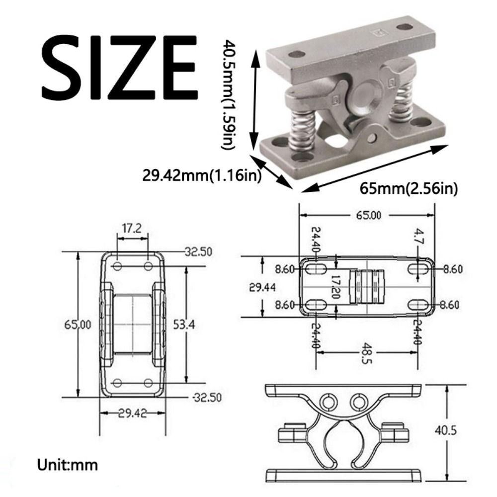Universal Spring Loaded Door Lock Stainless Steel Double Roller Catch Camper