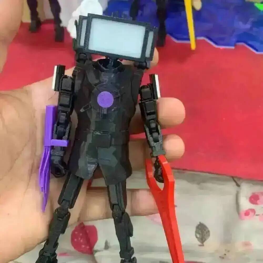 Скибиди Туалет 3D шарнирная игрушка Скибиди Туалет манекен 13 Бурильщик Бурильщик Фигурка Шарнирная фигурка Скибиди Туалет ТВ Человек Игрушка