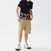 Fila Логотип Принт Буквы Цветные Блоки Спортивный Повседневный Круглый Вырез Короткий Рукав Футболка Мужские Футболки Темно-синий F11M128110FNV