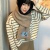 Korean Style Cartoon Embroidery Scarf Sweet Winter Neck Warmer Panda Cashmere Knitted Scarf  Women