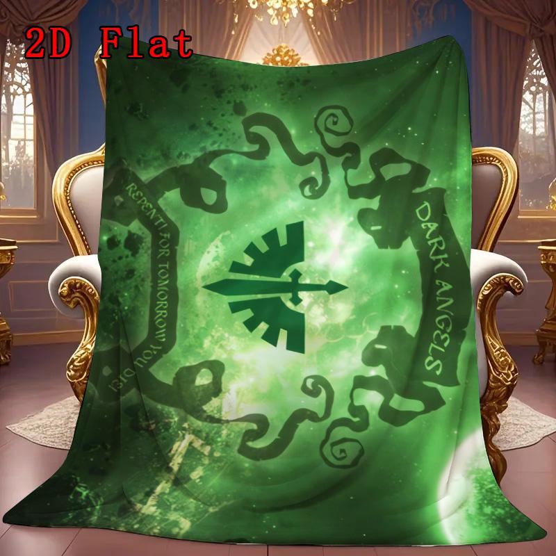 DarkAngels 40K 2D Flat Pattern Flannel Blanket High quality All Seasons Warmth and Comfort Perfect for Christmas Gifts.MMT0918040