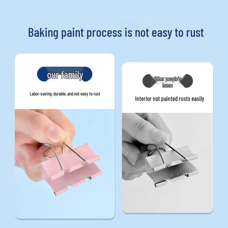 Assorted Colored Bulldog Clips: Large, Medium, Small - Long Tail Paper Clips for Documents and Books