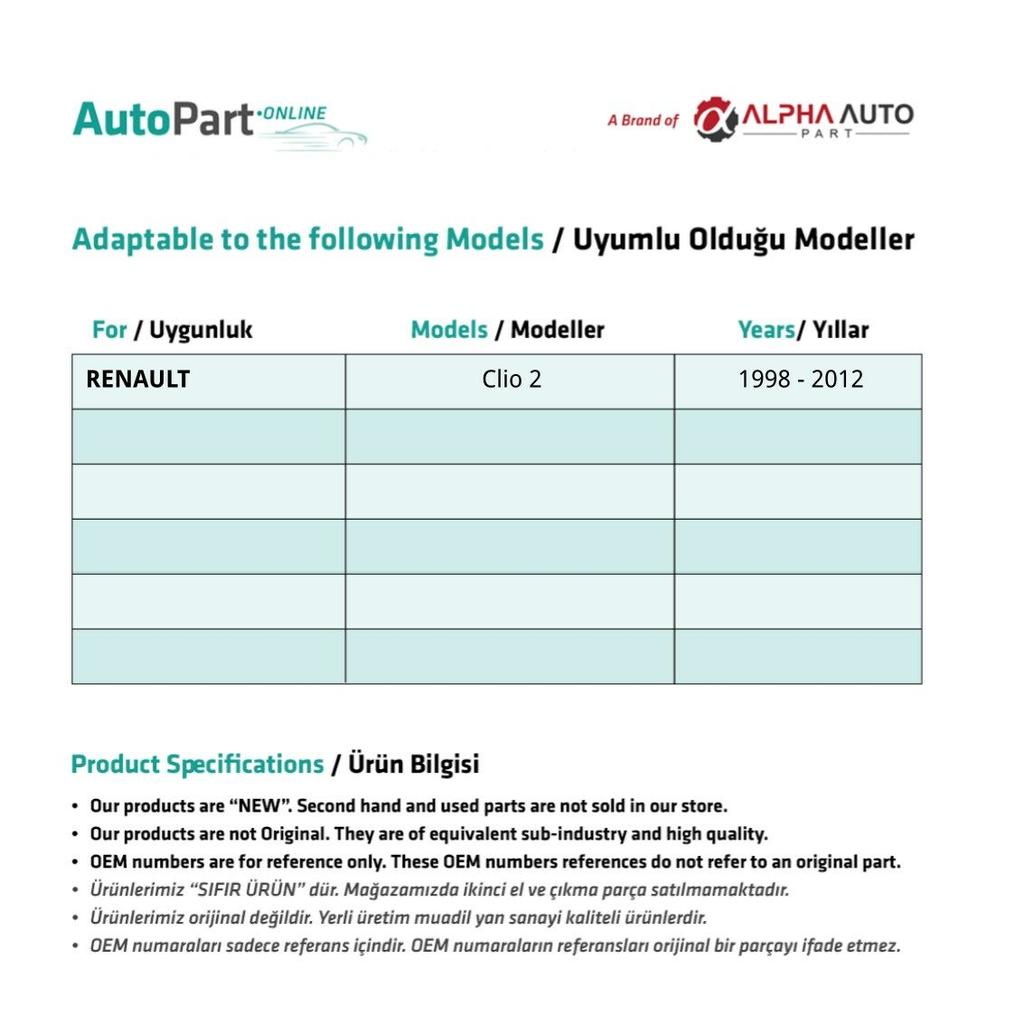 Пластик для ремонта люка (правый и левый) для Renault Clio 2