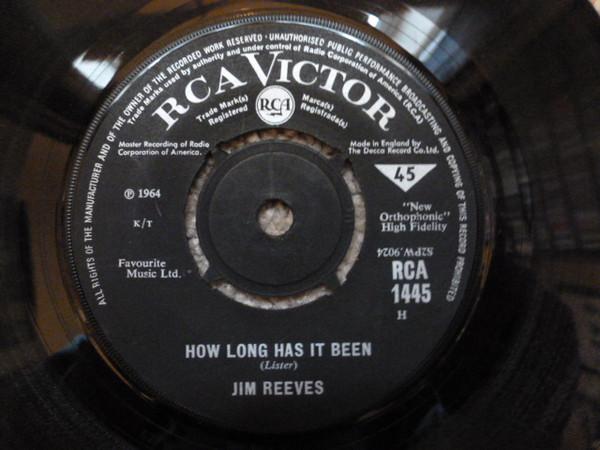 7inch Record JIM REEVES - How Long Has It Been RCA1445 RCA Victor 1965 UK Folk Used