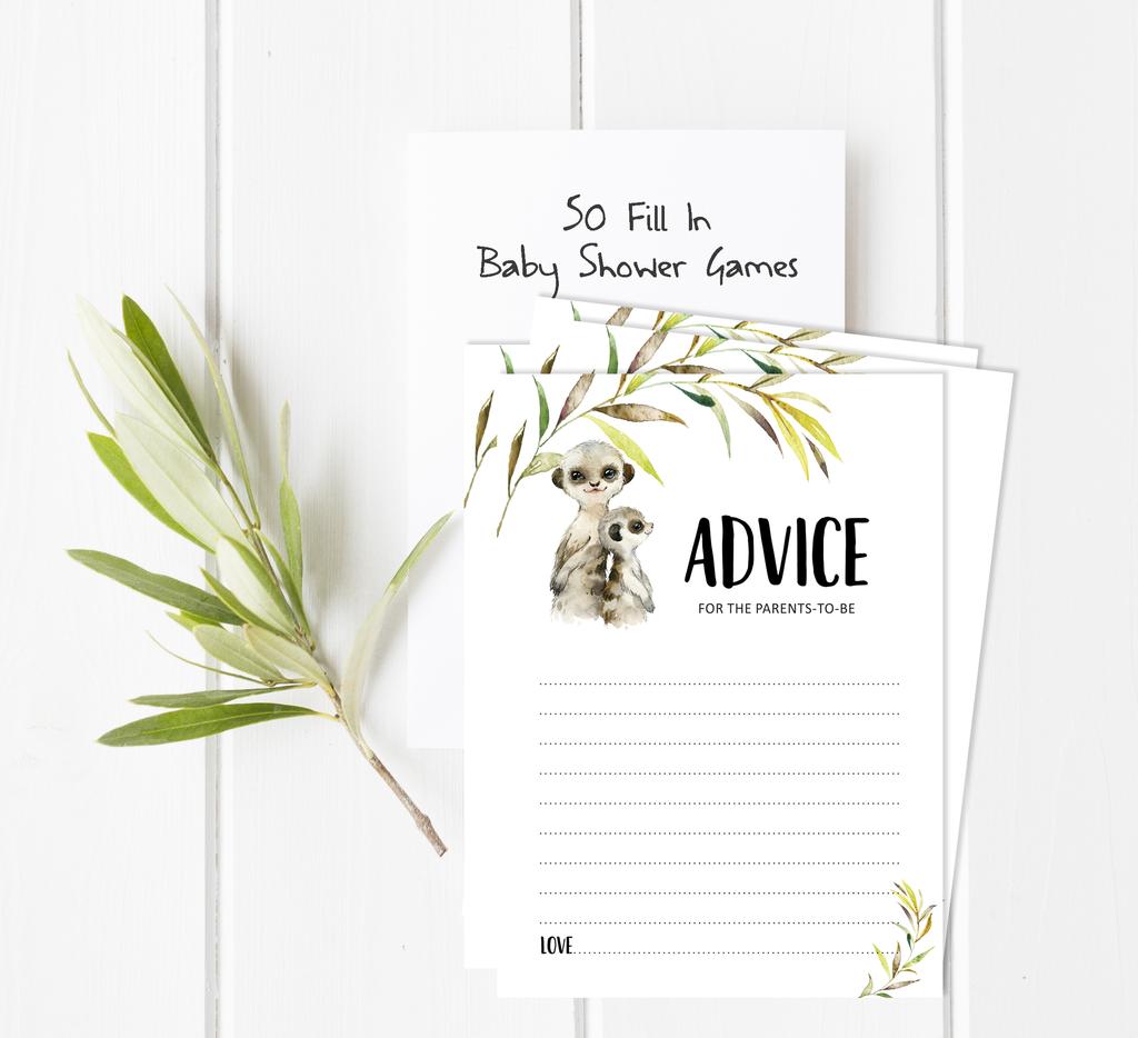 Inkdotpot Игровой набор Baby Shower из 50 игр BabyA AlphabetA ABCA Игра Meerkat Baby Gender Neutral Party