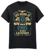 Life Begins At 40 Mens 40th T-Shirt BORN In 1985 Legends  Birthday Gift