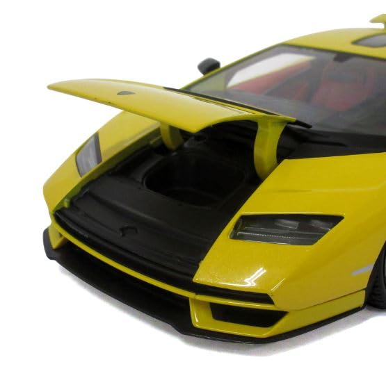 Maisto Lamborghini Countach Желтый Масштабная Модель Специальное Издание с Дисплеем Открывающиеся и Рабочая Подвеска LPI800-4 1/18 Основание, Двери,