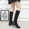 2025 Autumn/Winter Over-the-Knee Slimming Chunky Heel Mid-Calf Boots for Petite Women