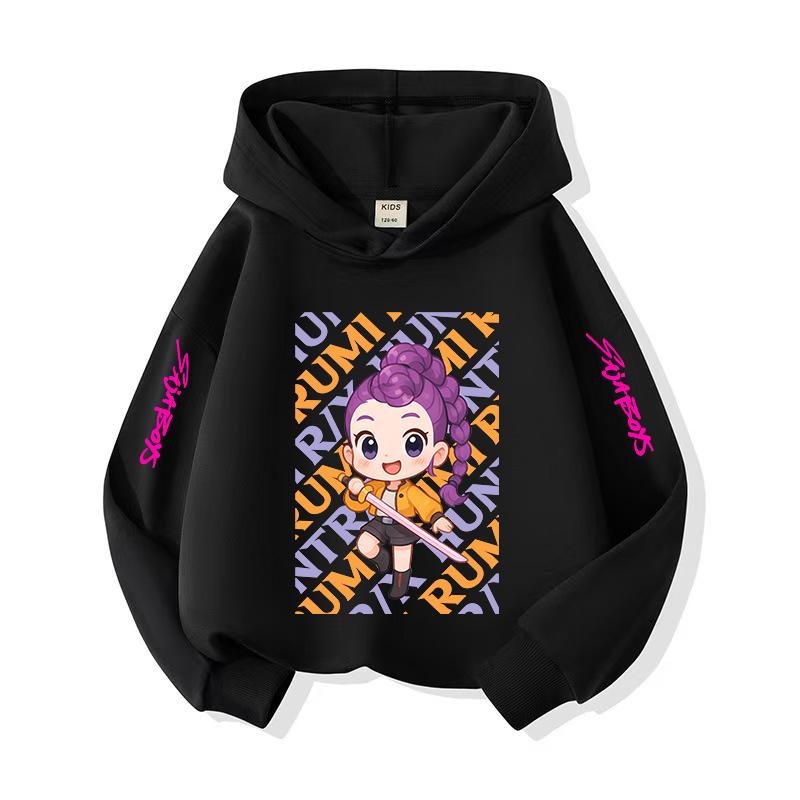 K-pop Хэллоуин Детская толстовка с капюшоном Рождественская повседневная одежда Корейский стиль Уютный топ для детей Девочек Мальчиков Праздничный подарок