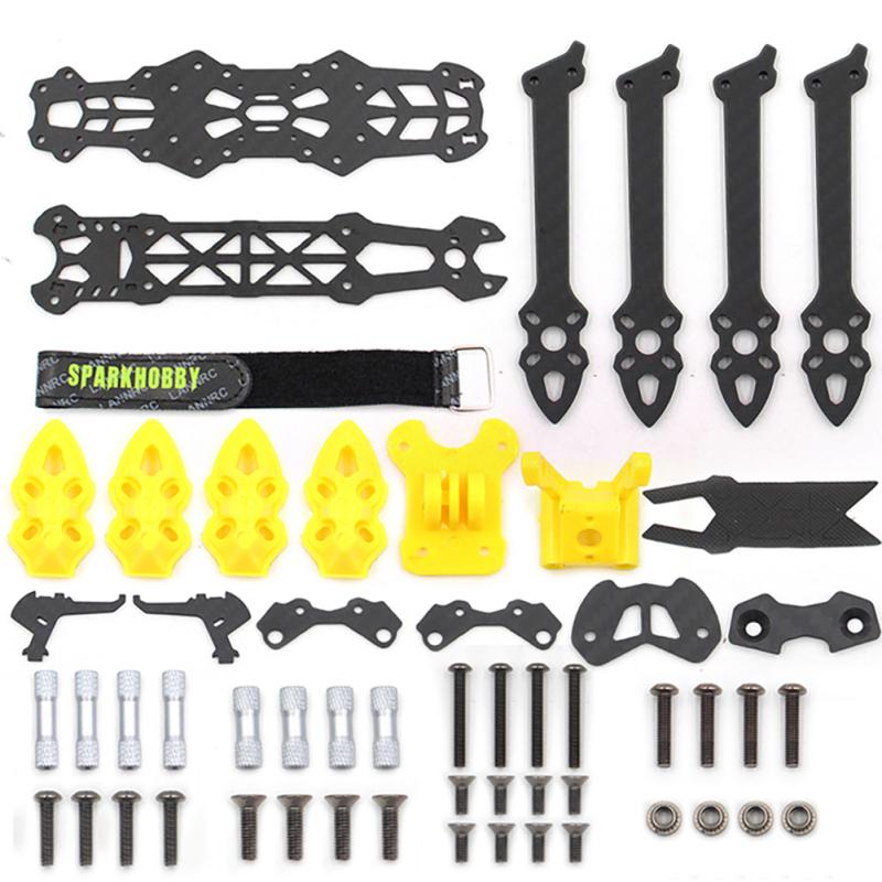 Lannrc Mark4 5-дюймовая рама из углеродного волокна FPV, 225 мм, колесная база, 5 мм, рама для фристайла, дальняя рама для радиоуправления