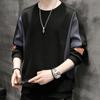 New Spring and Autumn Long-sleeved T-shirt Men's Loose Interior with Casual Zhongshan Sweater On Clothes