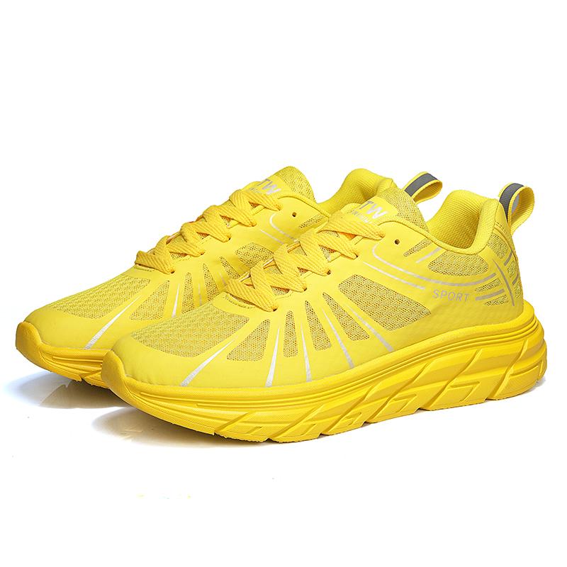Летние новые желтые кроссовки на платформе, мужские удобные сетчатые дышащие мужские повседневные туфли, легкие кроссовки для бега на открытом воздухе для мужчин